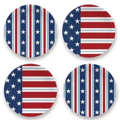 Kirklands Home Outdoor Dining|Stars and Stripes 4-pc. Melamine Appetizer Plates