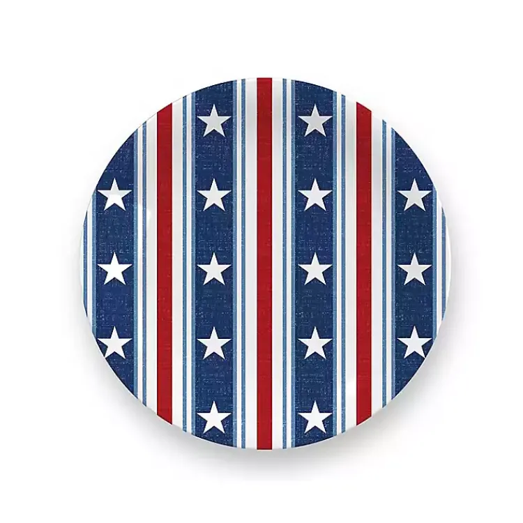 Kirklands Home Outdoor Dining|Stars and Stripes 4-pc. Melamine Appetizer Plates