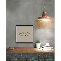 Kirklands Home Wall Quotes & Signs|Start with Coffee Framed Wall Plaque