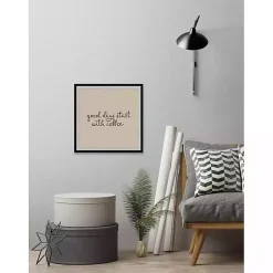 Kirklands Home Wall Quotes & Signs|Start with Coffee Framed Wall Plaque