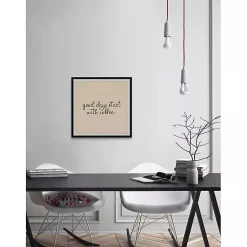 Kirklands Home Wall Quotes & Signs|Start with Coffee Framed Wall Plaque