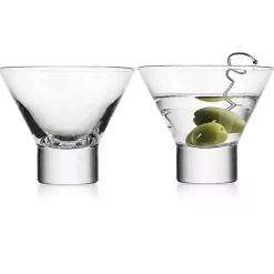 Kirklands Home Glassware & Drinkware|Stemless Martini Glasses, Set of 2 Clear