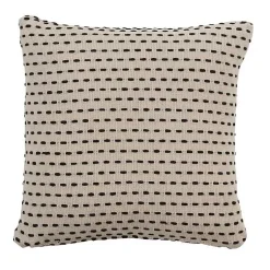 Outlet Stitch Line Cream Throw Pillow Pillows