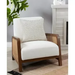 Outlet Stitch Line Cream Throw Pillow Pillows