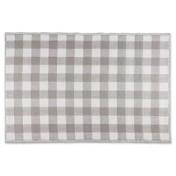 Kirklands Home Outdoor Rugs|Stone & White Buffalo Check Outdoor Area Rug, 4x6