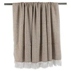 Hot Stone and White Arrowhead Throw Blankets & Throws