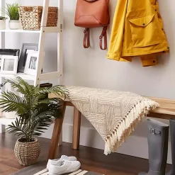 New Stone Basket Weave Throw Blankets & Throws