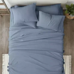 Kirklands Home Bed Sheets|Stone 6-pc. Queen Sheet Set Blue