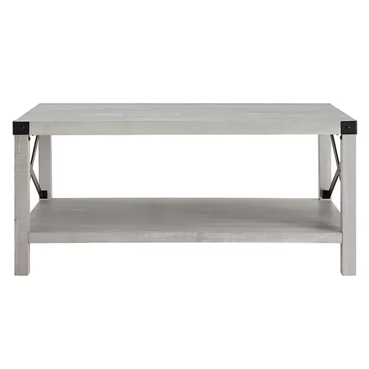 Kirklands Home Coffee Tables|Stone Modern Farmhouse Coffee Table Gray