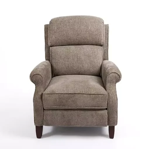 Kirklands Home Accent Chairs|Stone Handwoven Upholstered Recliner Brown