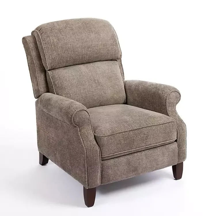Kirklands Home Accent Chairs|Stone Handwoven Upholstered Recliner Brown