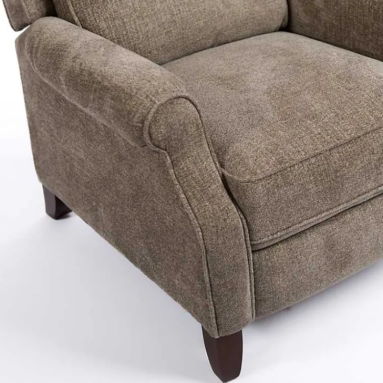 Kirklands Home Accent Chairs|Stone Handwoven Upholstered Recliner Brown