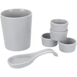 Kirklands Home Kitchen Accessories|Stone Katy 6-pc. Kitchen Accessories Set Gray