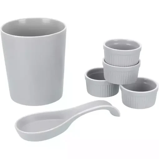 Kirklands Home Kitchen Accessories|Stone Katy 6-pc. Kitchen Accessories Set Gray
