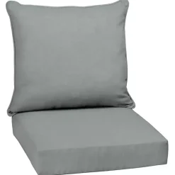 Kirklands Home Outdoor Cushions & Pillows|Stone Leala Texture Outdoor Deep Seat Cushions Gray
