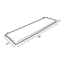 Kirklands Home Outdoor Cushions & Pillows|Stone Leala Texture Outdoor Bench Cushion Gray