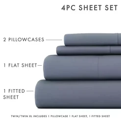 Kirklands Home Bed Sheets|Stone Ultra Soft 3-pc. Twin Sheet Set Gray