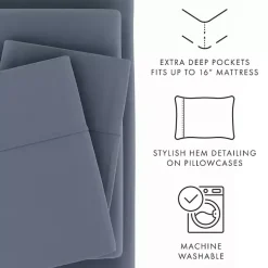 Kirklands Home Bed Sheets|Stone Ultra Soft 3-pc. Twin Sheet Set Gray