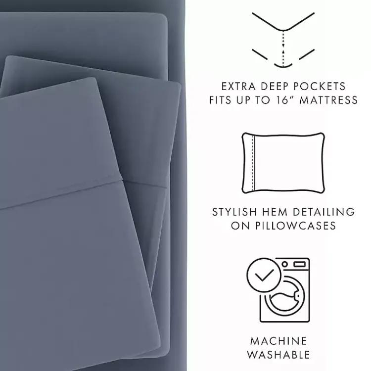 Kirklands Home Bed Sheets|Stone Ultra Soft 3-pc. Twin Sheet Set Gray