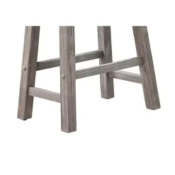 Kirklands Home Bar Stools & Counter Height Stools|Storm Sonoma Saddle Counter Stools, Set of 2 Gray