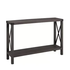 Kirklands Home Console Tables|Stormy Gray X Side Frame Console Table
