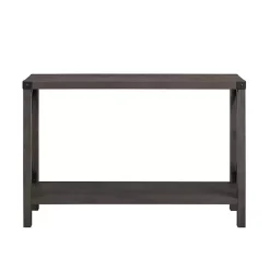 Kirklands Home Console Tables|Stormy Gray X Side Frame Console Table