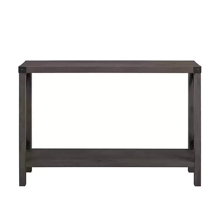 Kirklands Home Console Tables|Stormy Gray X Side Frame Console Table
