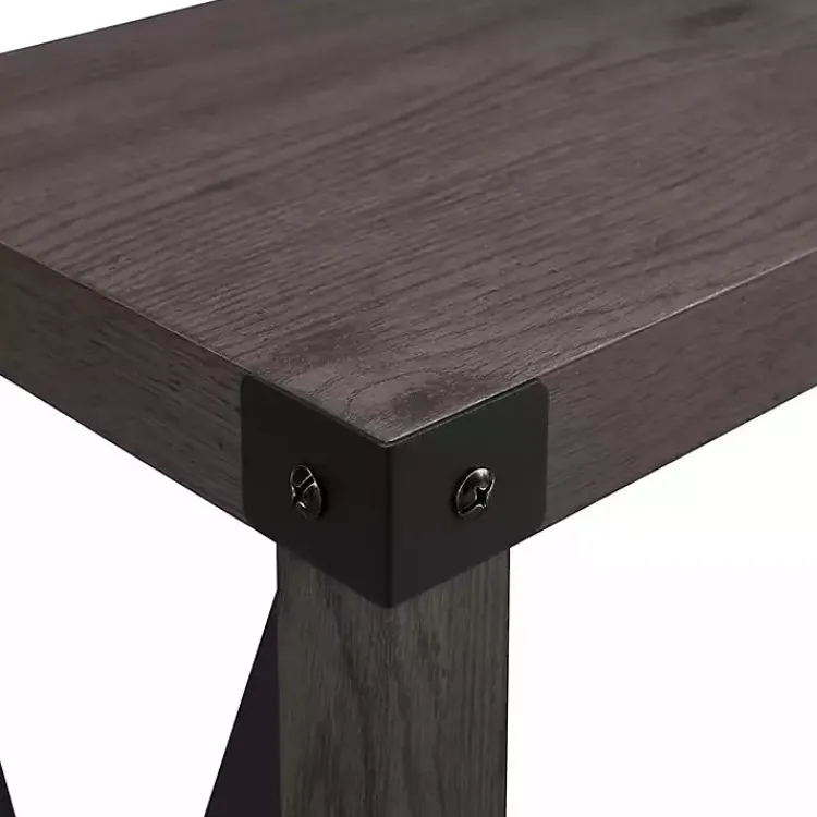 Kirklands Home Console Tables|Stormy Gray X Side Frame Console Table
