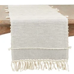 Kirklands Home Table Linens|Striped Chunky Fringe Table Runner