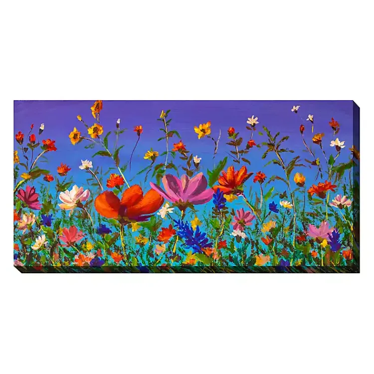 Kirklands Home Outdoor Wall Decor|Summer Floral Recital Canvas Art Print Multi