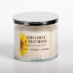 Sunflower and Driftwood Jar Candle Candles
