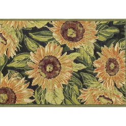 Kirklands Home Outdoor Rugs|Sunflower Blossoms Indoor/Outdoor Rug, 2x3