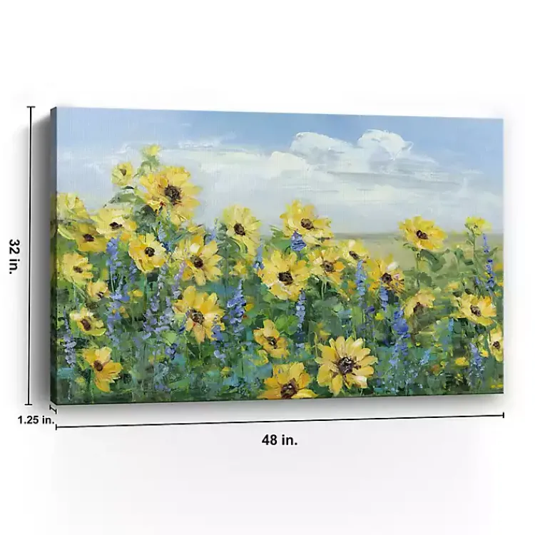 Kirklands Home Canvas Art|Sunflower Fields Forever Giclee Canvas Art Print Yellow