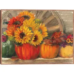 Sale Sunflower Still Life Framed Canvas Art Print Fall