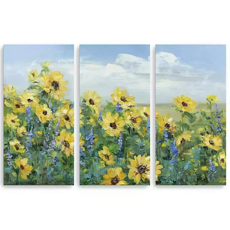 Kirklands Home Canvas Art|Sunflowers Forever Canvas Art Prints, Set of 3