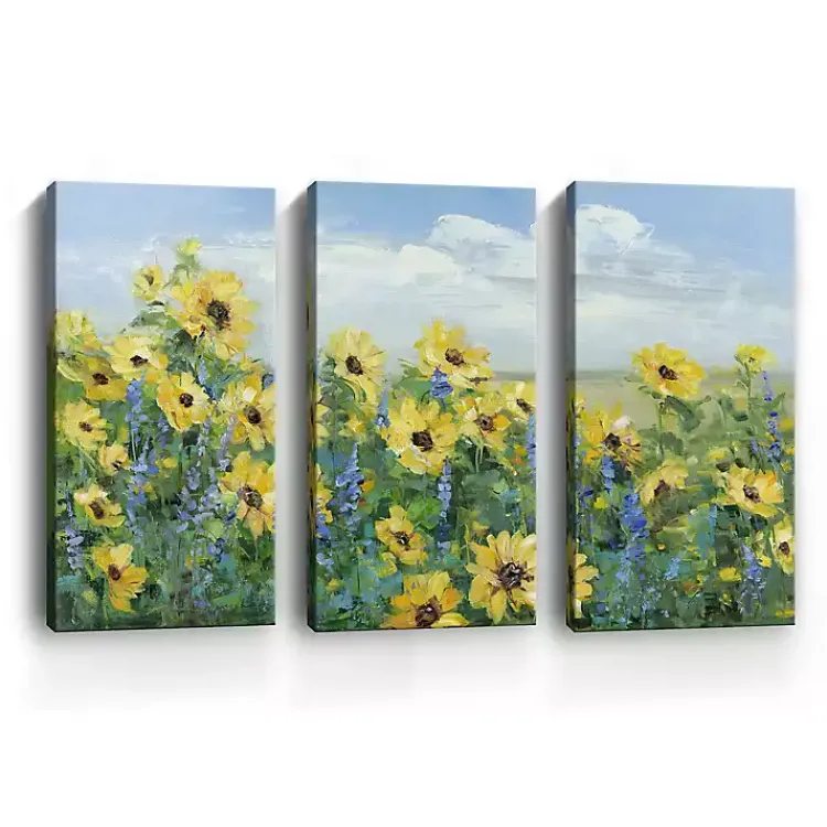Kirklands Home Canvas Art|Sunflowers Forever Canvas Art Prints, Set of 3