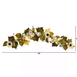 Sunflowers, Hydrangeas, and Pumpkins Garland Fall
