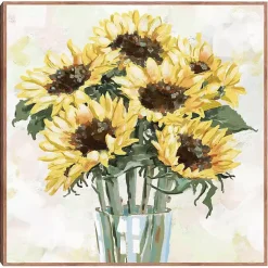 Kirklands Home Canvas Art|Sunny Sunflowers Framed Canvas Art Print