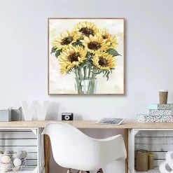Kirklands Home Canvas Art|Sunny Sunflowers Framed Canvas Art Print