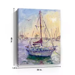 Kirklands Home Canvas Art|Sunset Boat Canvas Art Print Multi