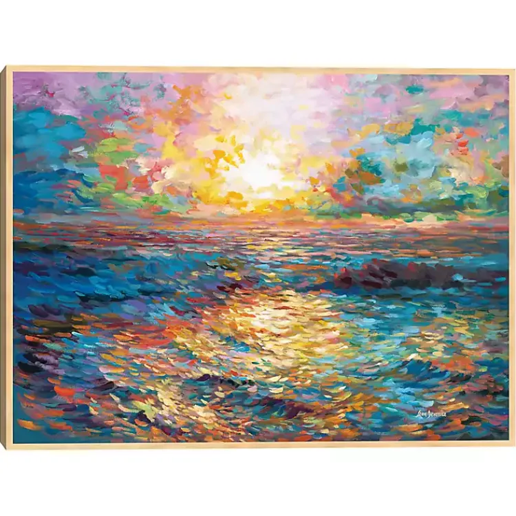 Kirklands Home Canvas Art|Sunset in Mykonos Framed Canvas Art Print