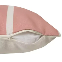 Kirklands Home Outdoor Cushions & Pillows|Sunset Pink Double Stripe Outdoor Pillow