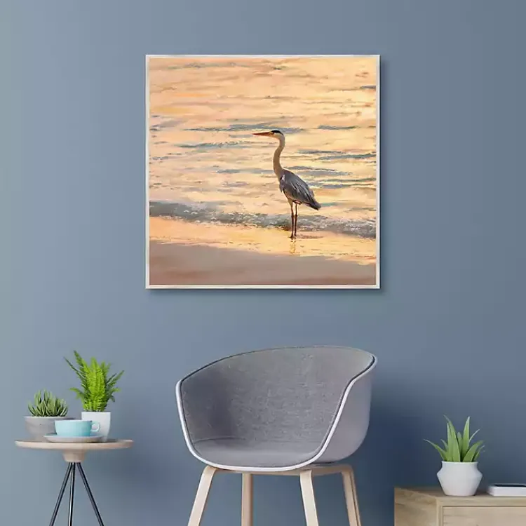 Kirklands Home Canvas Art|Sunset Shore Framed Canvas Art Print
