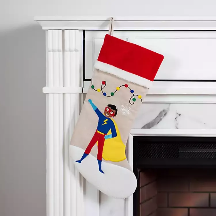 Discount Superhero Christmas Stocking Christmas Stockings & Stocking Holders