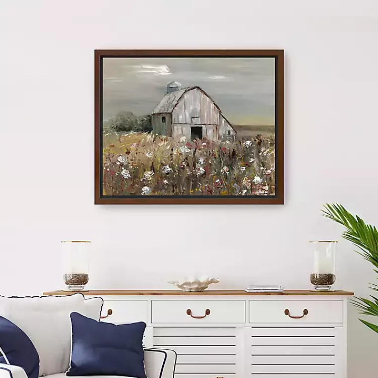 Kirklands Home Canvas Art|Swatland Wildflower Barn Framed Canvas Art Print