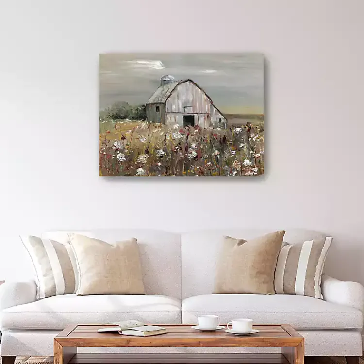 Kirklands Home Canvas Art|Swatland Wildflower Barn Canvas Art Print
