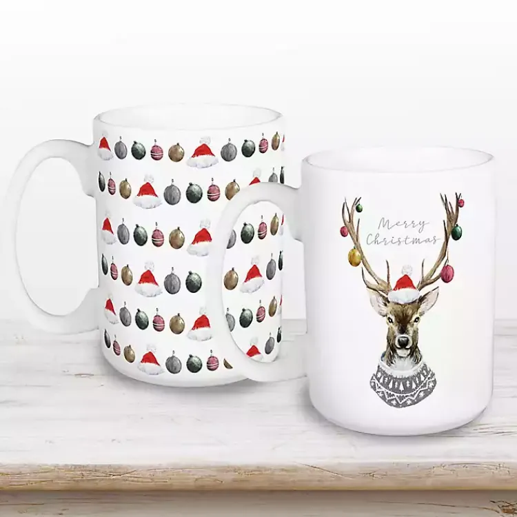 Sweater Deer Mugs, Set of 2 Christmas Dining & Entertaining