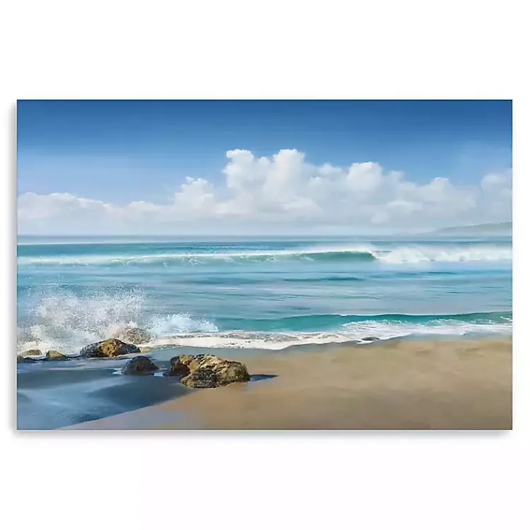 Kirklands Home Canvas Art|Sweeping Blue Canvas Art Print, 48x32 in.