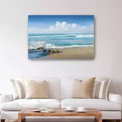 Kirklands Home Canvas Art|Sweeping Blue Canvas Art Print, 48x32 in.