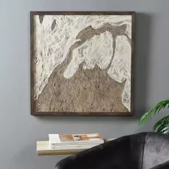 Kirklands Home Wall Plaques|Swept Away II Shadowbox Wall Plaque